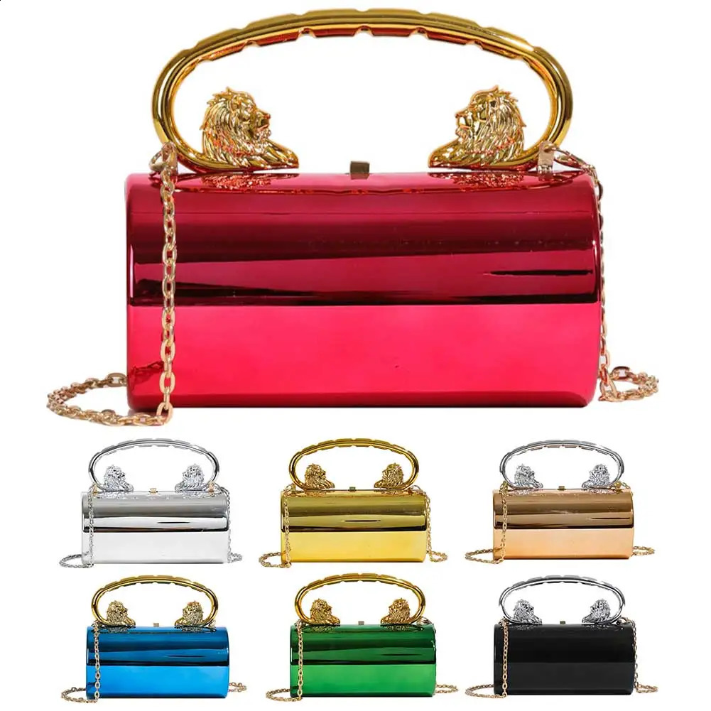 Acrylic Clutch Purse Cylinder Women Mini Evening Bag with Chain Crossbody Bag Hobo Bag for Wedding Prom Party 251023