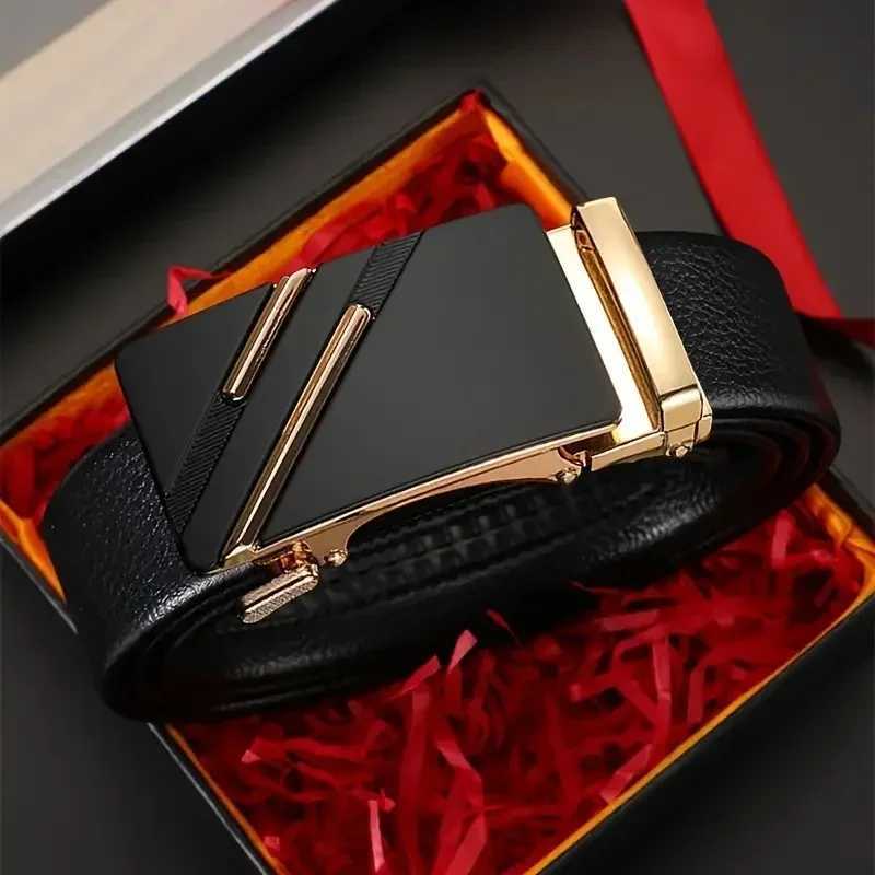New Fashion Leisure Business Mens Belt Metal Automatic Buckle Brand Luxury Design Waist Belts For Men Strap MaleFor Ideal Gift W251024