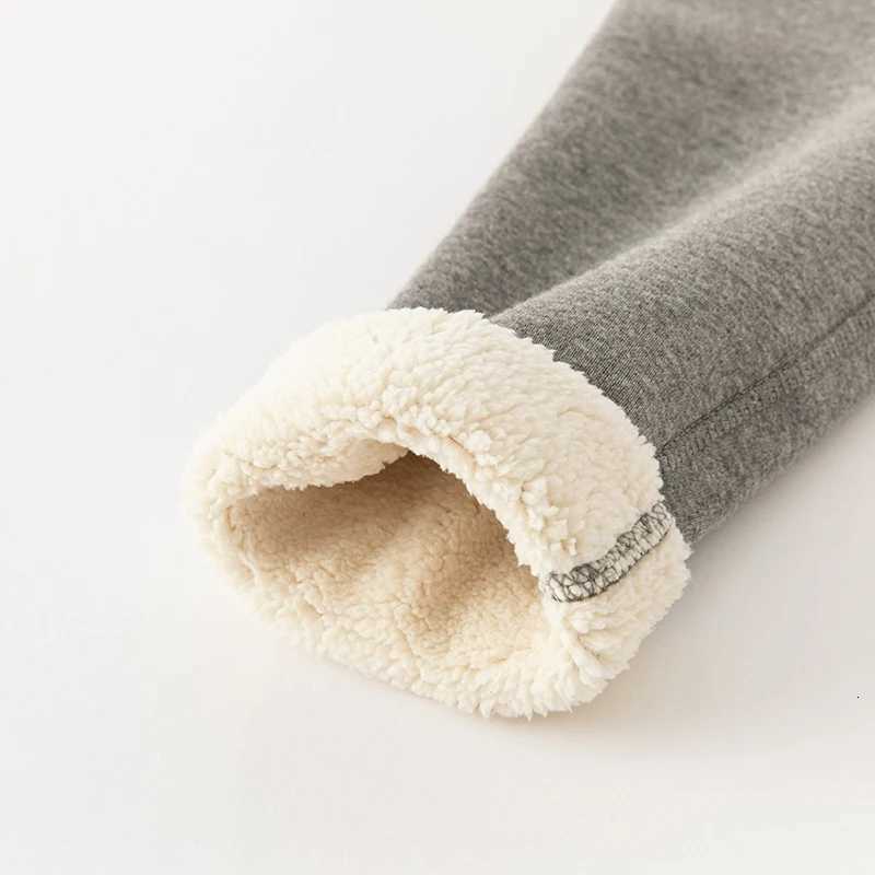 Dave Bella Childrens Girls Pants 2023 New Winter Casual Fashion Plush Tight Pants Warm Leggings Sport Outdoor DK4238189T251024