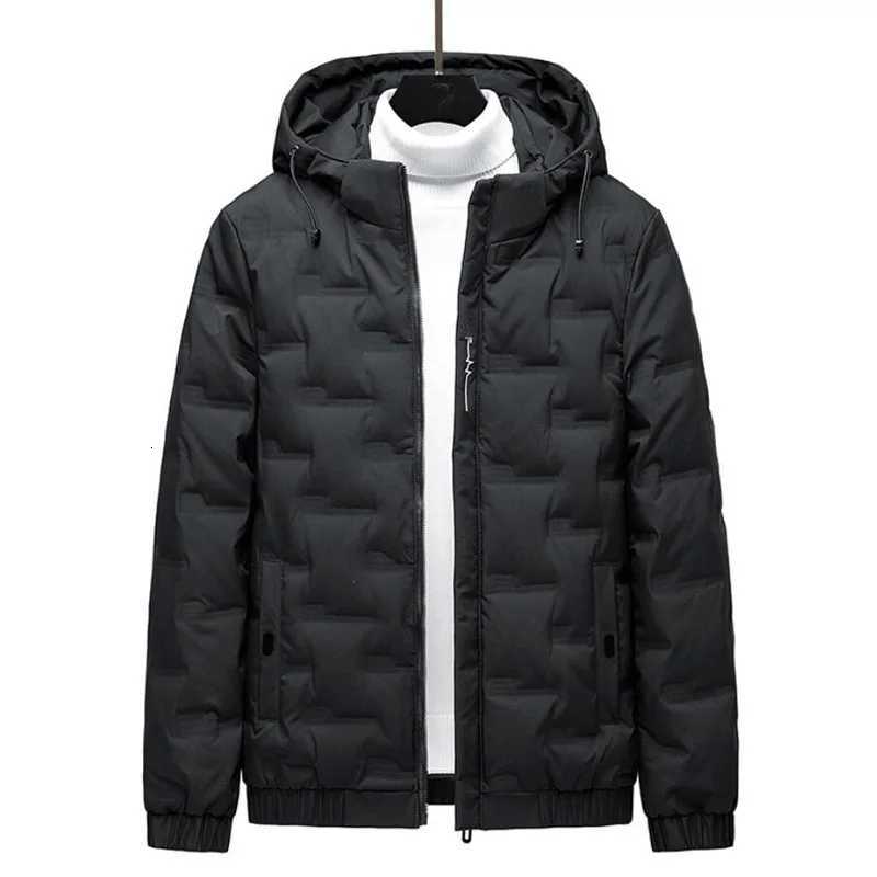 Mens jacket autumn winter new cotton coat gray duck down loose plus size tide padded jacket plus size down jacket 6XL 7XL 8XL Z251024