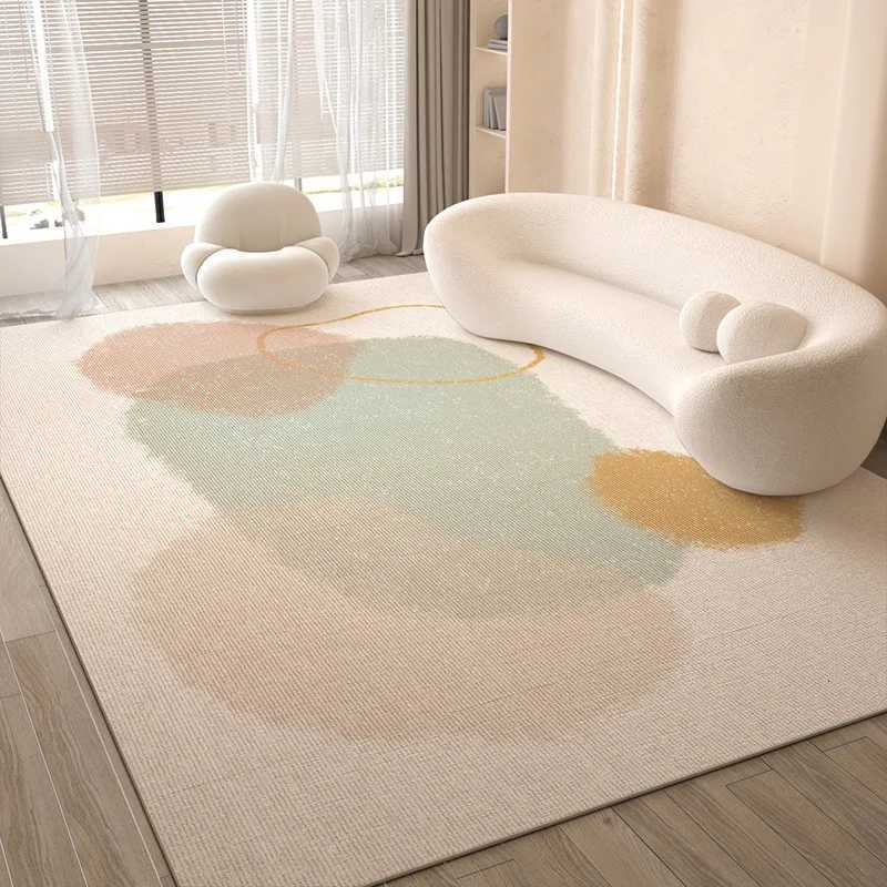 200x300cm Creamy carpet Living room light luxury highend sofa mat French thickened bedroom bedside carpet nonslip carpet C251024