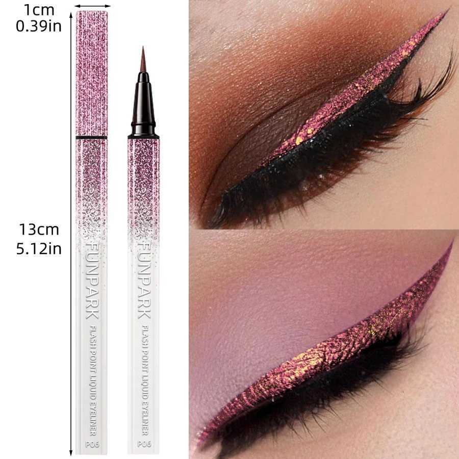 1PC Ultrafne Glitter Pink Eyeliner Waterproof Liquid Korean Makeup for Women Quick Dry Smooth Eye Liner Long Lasting Eye PenL251024