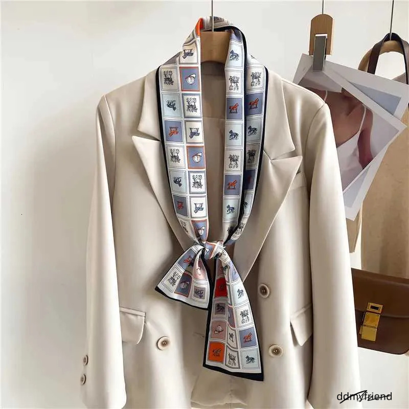 Elegant Oblong Silk Feel - Versatile Hair Accessory, Lightweight Neck Scarf For Women, Fashionable Bag Ribbon Ddmyfriend