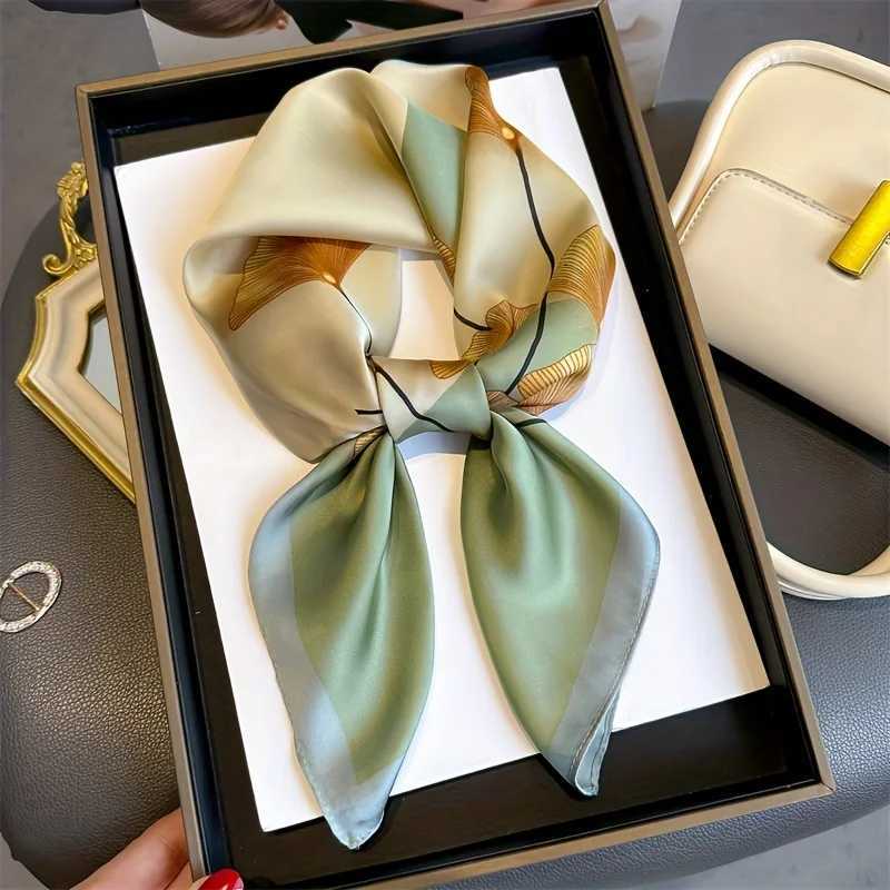 Luxury Print Spring Neck Tie Shl 2025 Silk Square Scarf Wen Wrs Fem 70cm Hair Hand Wrist kercheif Hijab Bandana Y251024