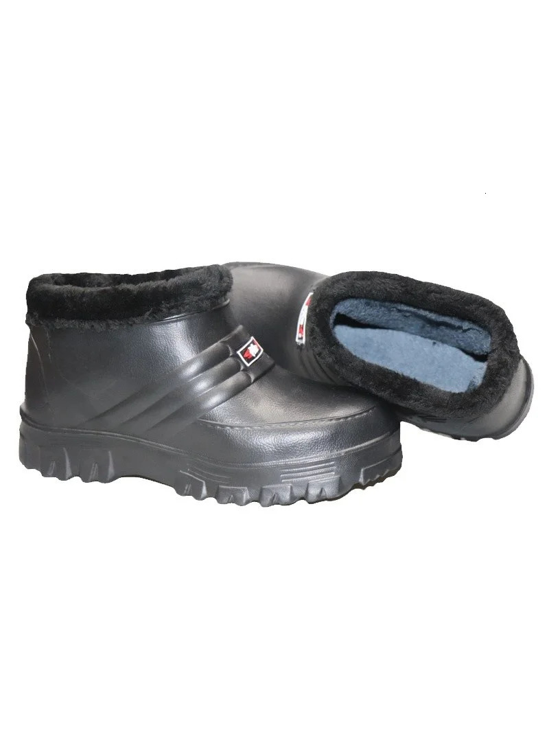 Mens Winter Snow Boots Waterproof Fce Lined Kitchen Laundry Work oes Warm Rain Boots Cotton Single oes SlipOn251020