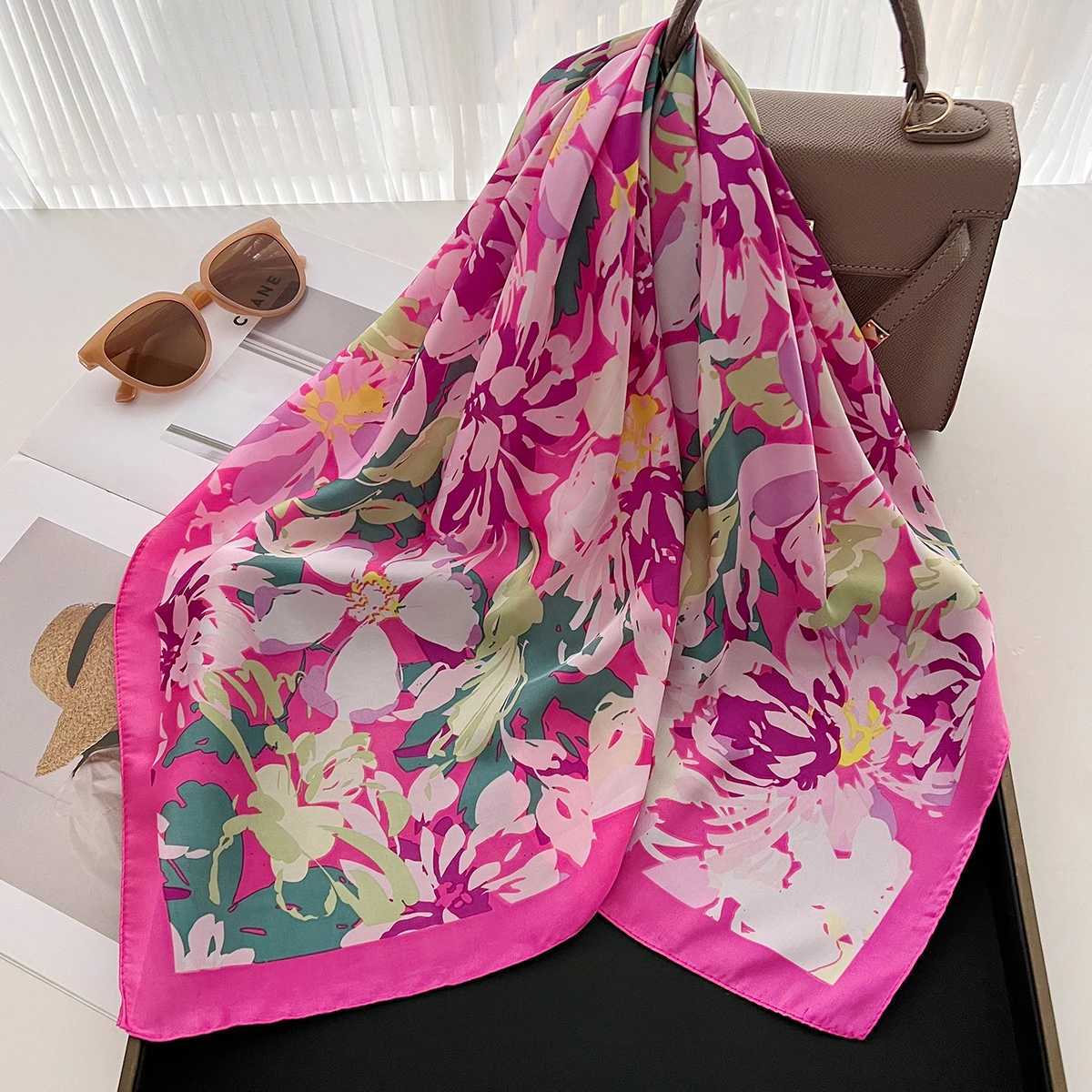 Square Scarf For Wen Breathable Band Luxury band Hair Scarf Soft Stain Neckerchief SpringSummer Scarf Y251024