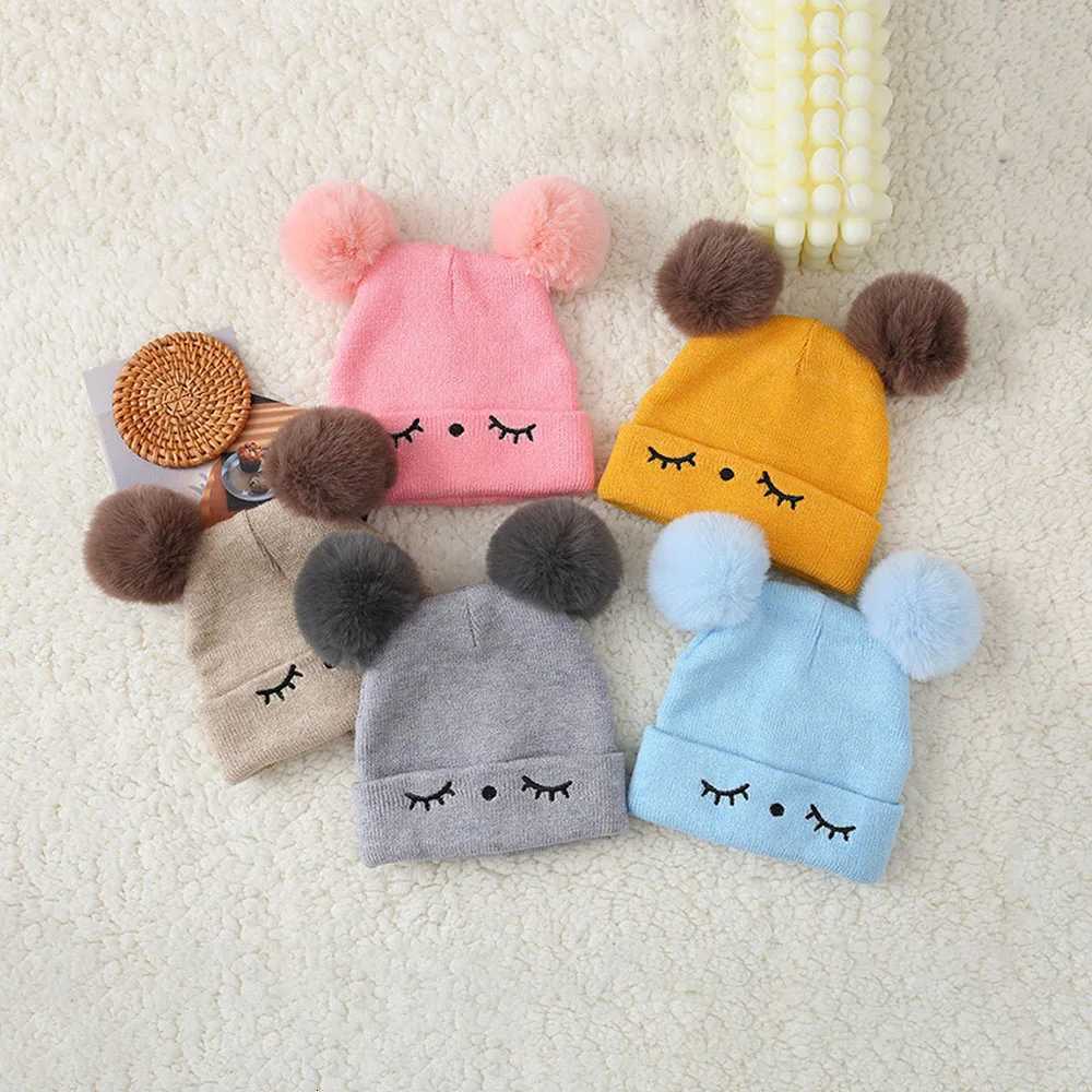 Childrens Cap Baby Hat Toddler Knitted Crochet Beanie Caps Boys Girls Cute Winter Warm Hats For Kids 03 YearsL251024