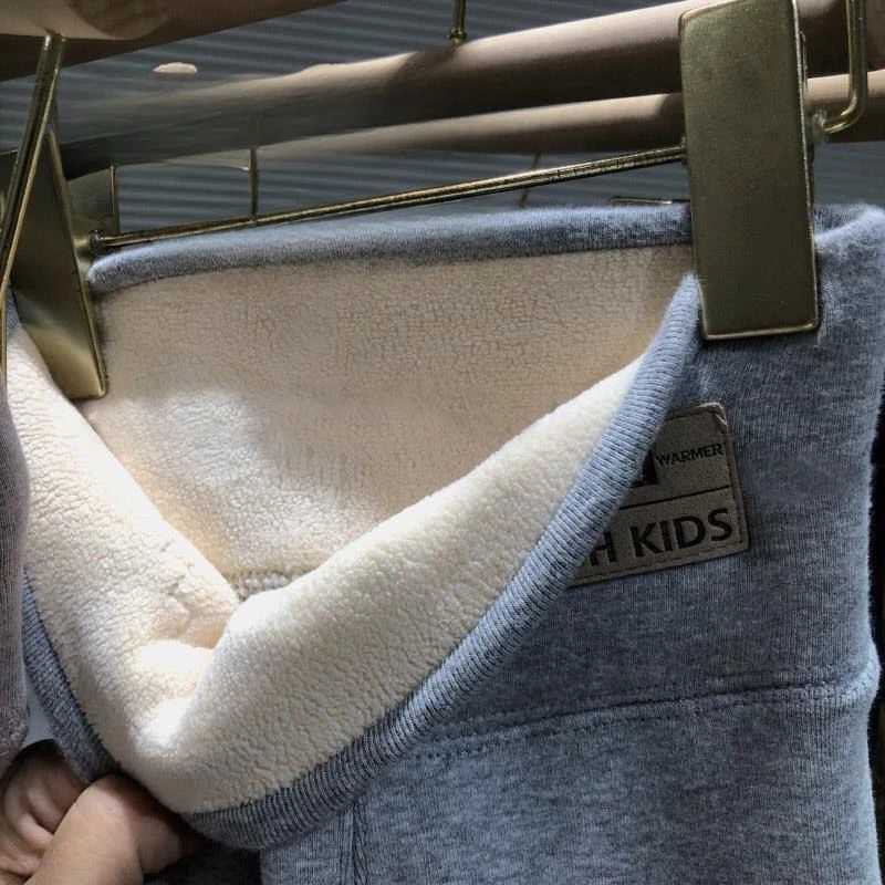 Baby Girls Childrens Fleece Warm Pants Autumn Winter High Waist Kids Leggings Girls Outdoor Trousers ThickenLeggings NewT251024