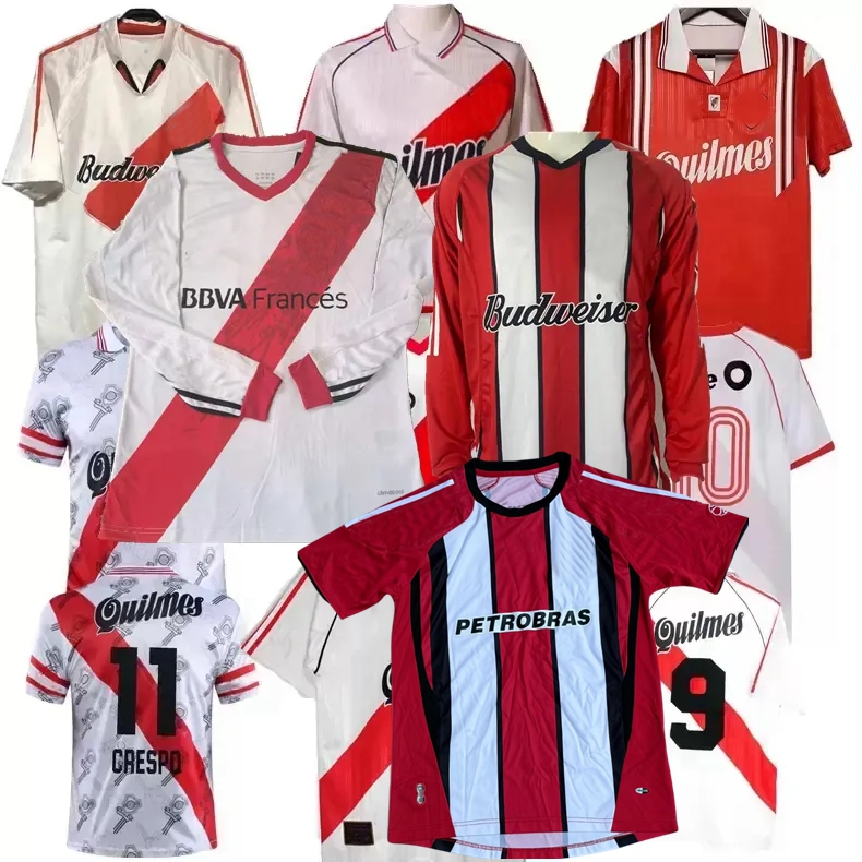 Retro classic 1986 87 1995 96 97 98 99 2000 01 02 03 04 05 06 07 08 2013 14 18 19 River Plate Aimar soccer jerseys FALCAO ORTEGA GALLARDO CRESPO TREZEGUET football shirts