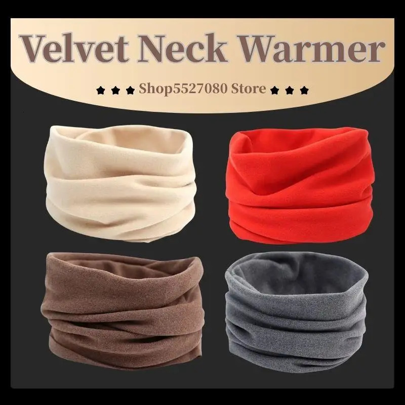 Winter Cycling Face Cover Unisex Windproof Collar Velvet Neck Warmer Scarf Pullover Protection Winter Couple Neckerchief 251020