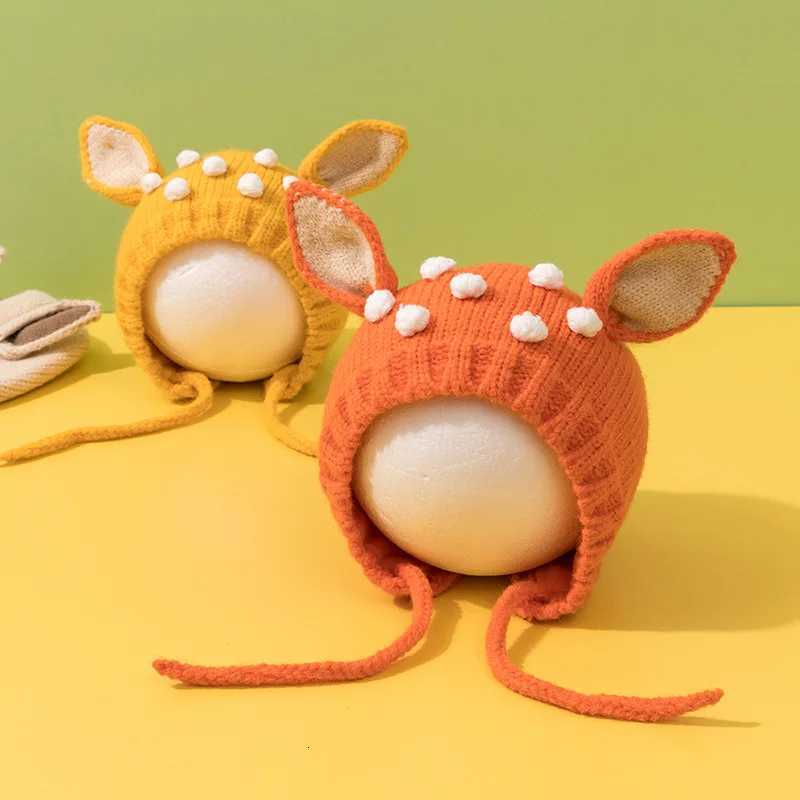 Cute Cartoon Baby Ear Protection Cap Winter Warm Infant Woolen Knitted Hat 636M Boy Girl Crochet Bonnet Toddler Beanie HeadgearL251024