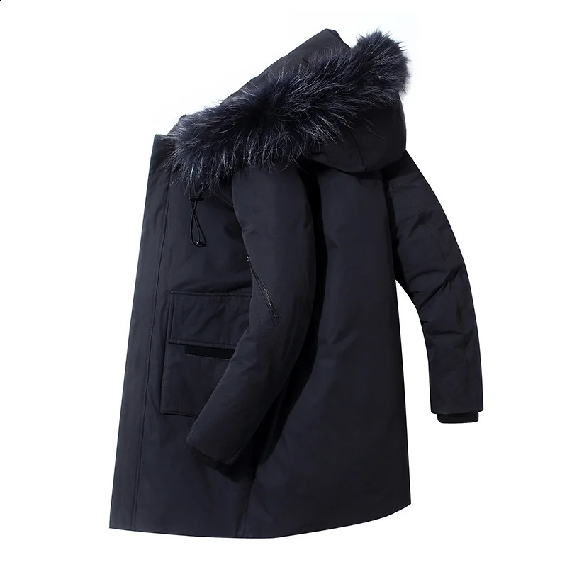 Winter Men Warm Windproof Thick Long Down Jacket Mens Fashion Hooded Fur Collar Waterproof Puffer Jacket High Quality Parka Male 251020