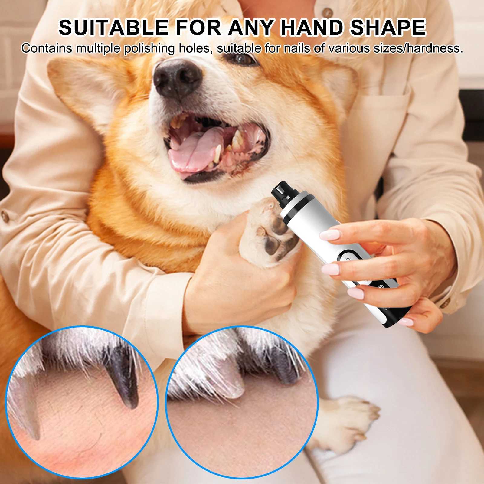 Electric Dog Nail Grinder Rechargeable Pet Nail Grinder Quiet Cat Nail Grinder Suitable for Small Middle Large Dogs and Cats Z20251024