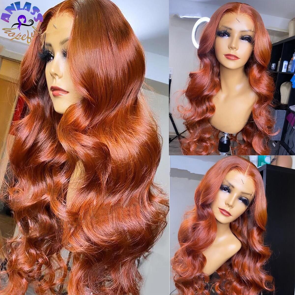 Honey Blonde Body Wave 13X4 HD Lace Frontal Wig Pre Plucked Highlight Color Transparent Lace Front Human Hair Wig for Women