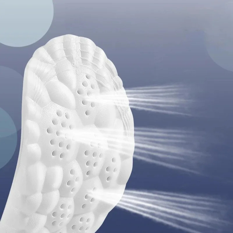 1Pair 4D Latex Sports Shock Absorption Insole PU Memory Foam Breathable Arch Support Orthopedic Shoes Pad251020