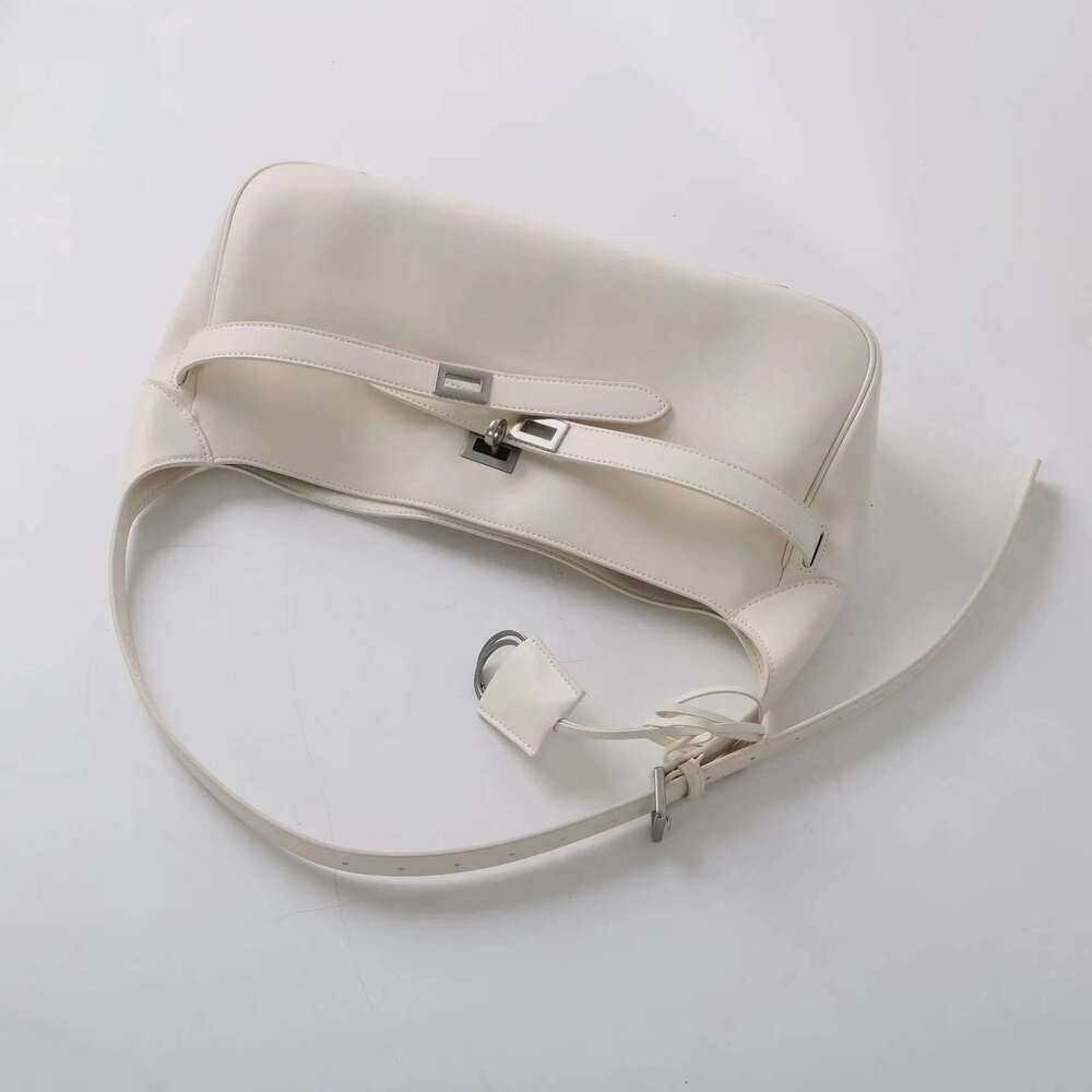 2025 New Ins Chic Design Stylish Black Tote Large Capacity Nappa Cow Leather Women Single Shoulder Bag High-End Ladies Handbag