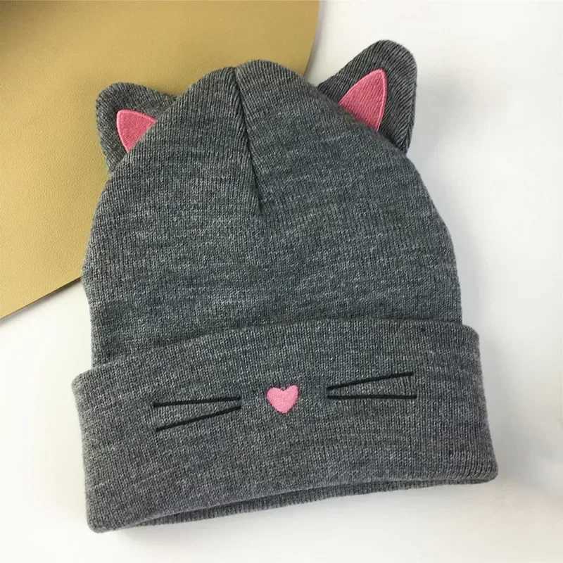 Korean Autumn Winter Hat for Toddler Lovely Animal Cat Beanie for Toddler Boy Girl Warm Elastic Baby Hat for 15YL251024