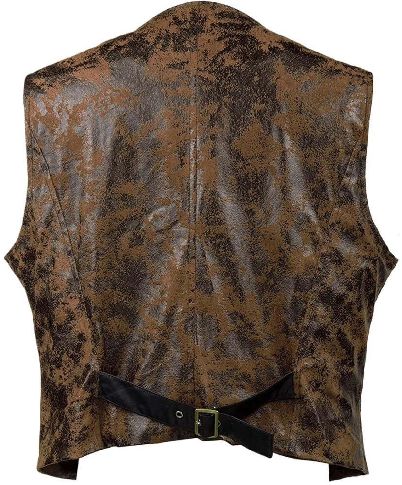 2025 Autumn and Winter Vneck Suede Single Breasted Jacket Vest Jacket Rivet Button Faux Leather Cow Waist Coat 251020