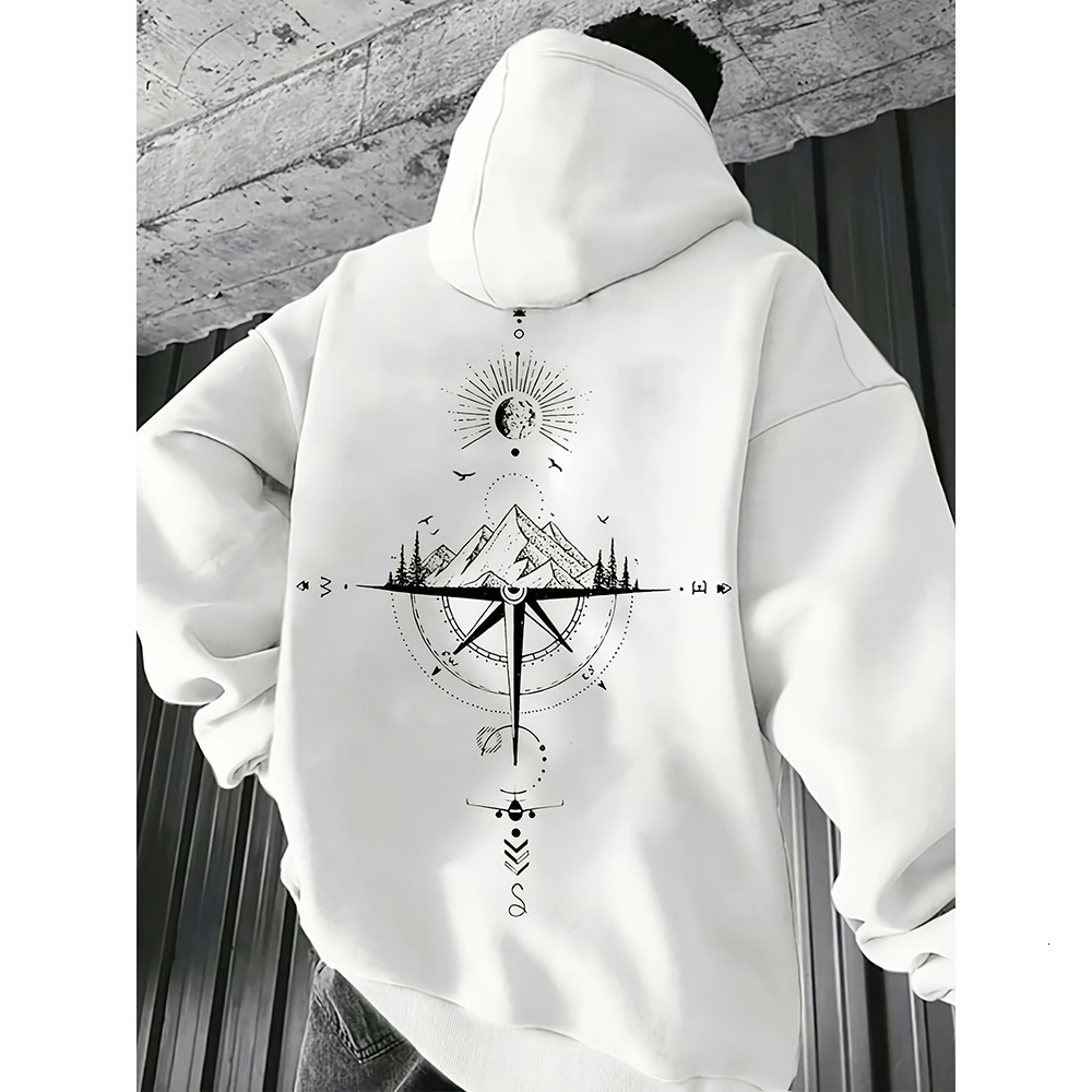 Cross-border Foreign Designer Hoodie Jacket Tracksuit Men Polo Veste Coat Trade Loose Printed Hooded Sweatshirt Men's 2025 New Design Sense Hoodi