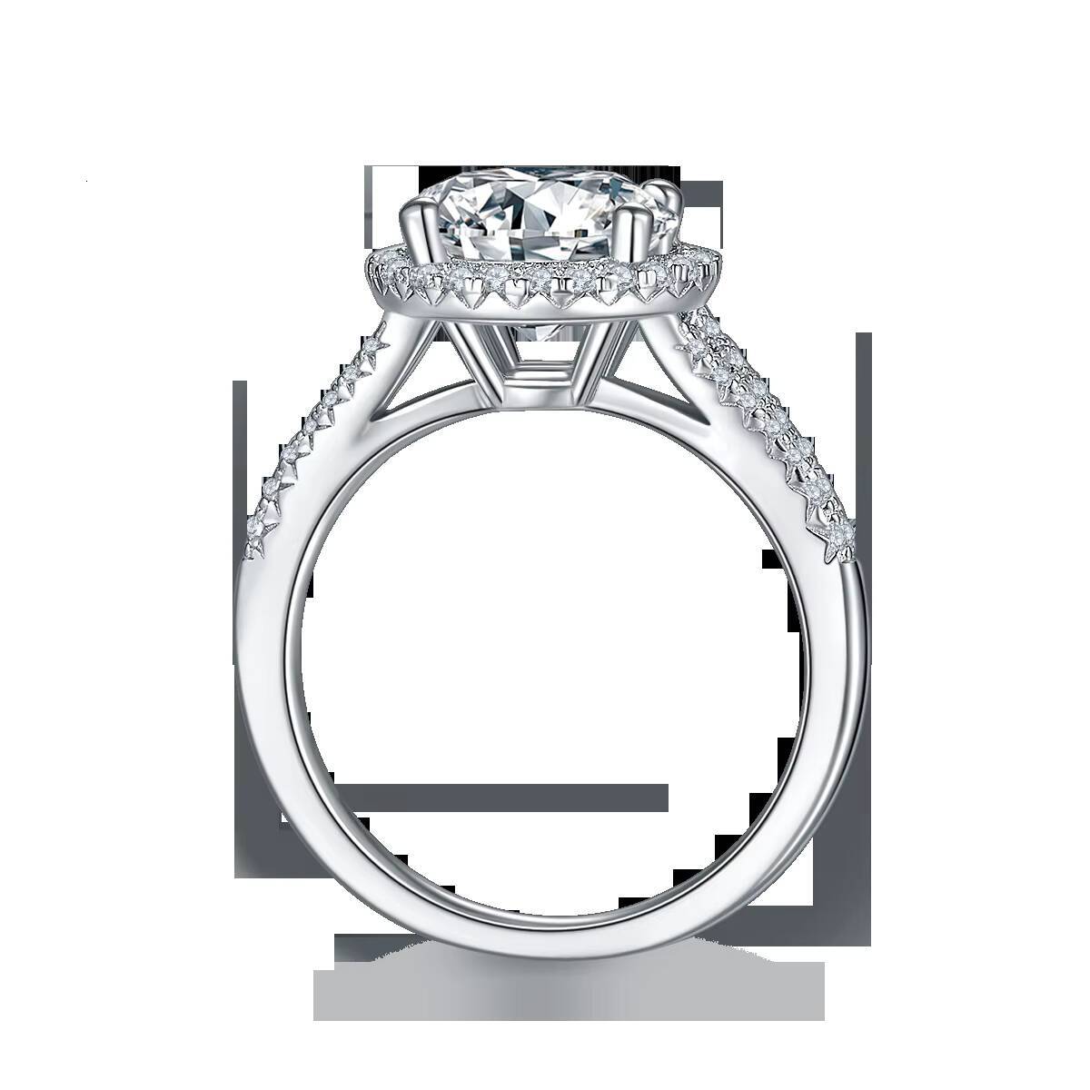 Jewelry Plated Ring for Women Wedding Bands Engagement Rings Gold Moissanite D VVS 925 Sterling Silver New Arrival 3 Ct 18K M16E