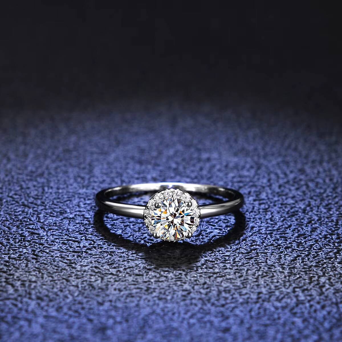 Moissanite S925 Sterling Silver Wedding Rings Engagement Womens Wedding Rings Fine Jewelry Fashion 18k Gold Ring