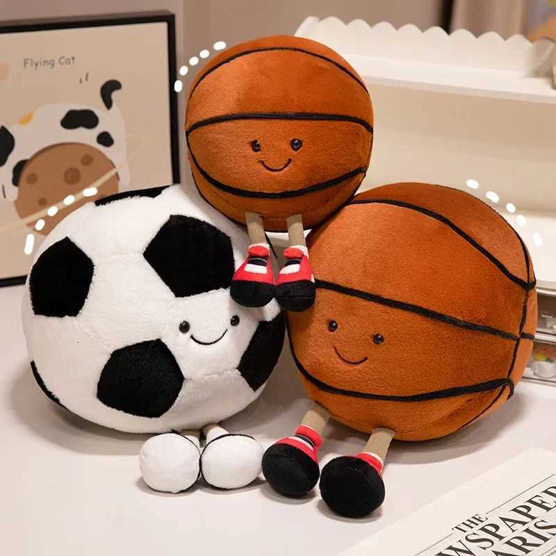 Ball Game Plush Toys Cute Simulation Basketball Plushies Football Stuffed Dolls Kaii Home Decor Kids Birthday Gifts Z251024
