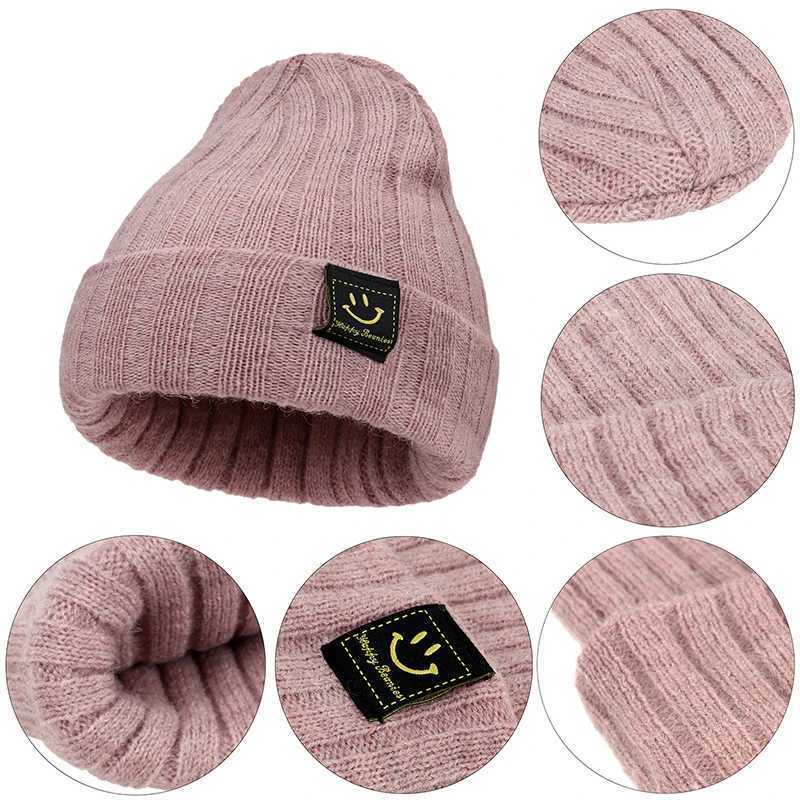 Autumn Winter Solid Color Baby Boys Girls Hat Knitted Soft Kids Beanie Cap For 06 Month Newborn Toddler Windproof Warm Hat 2025L251024
