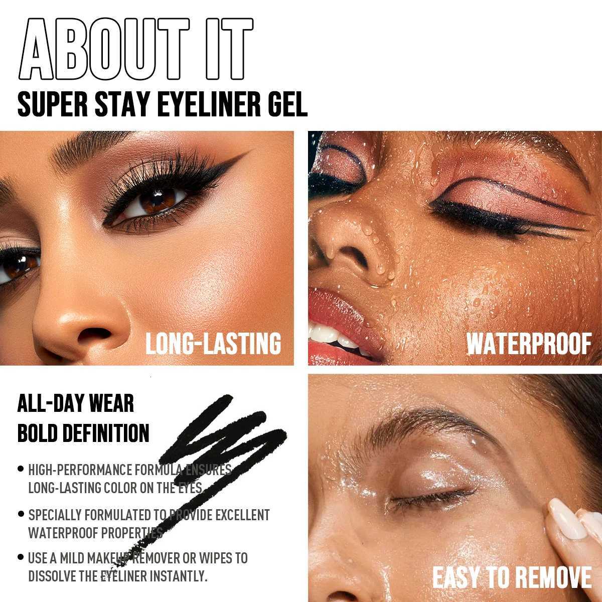 1PC Doublehead Design Not Easy To Smudge Waterproof and Stainproof Eyeliner Glue Pen Suitable for All Skin TypesL251024