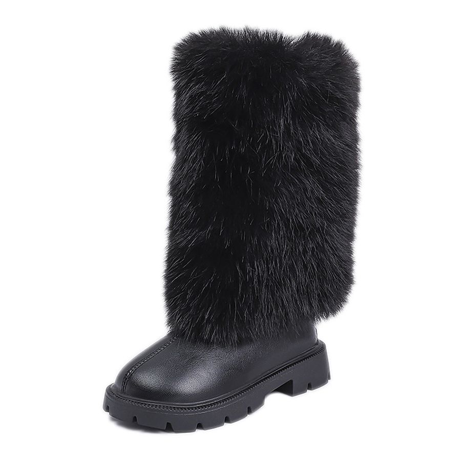Girl Long Knee Boots for Girls Toddler Fashion Design Kids Winter Plush Long Boots Kidszworld Child Boot Size US7C-US5Y K1157