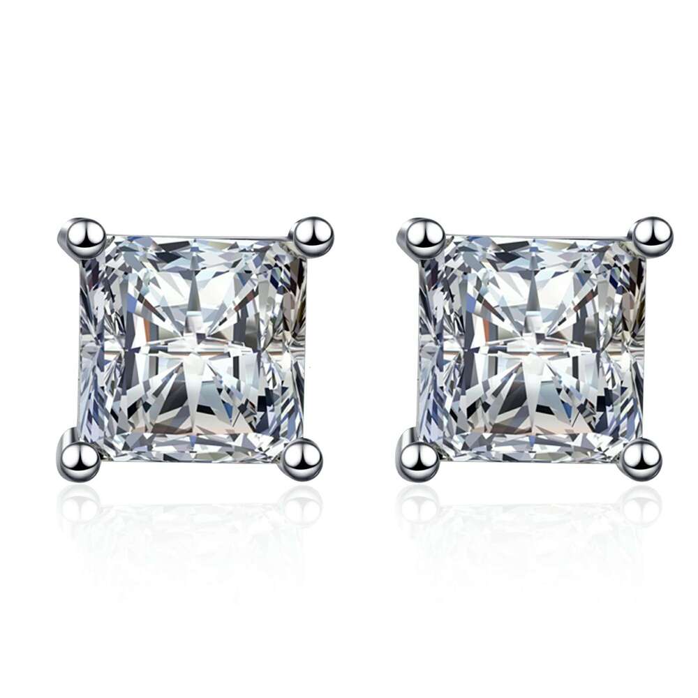 DHCollections-- XDY Irregular S Sier for Women Square Moissanite Earrings Simulated Ear Jewelry