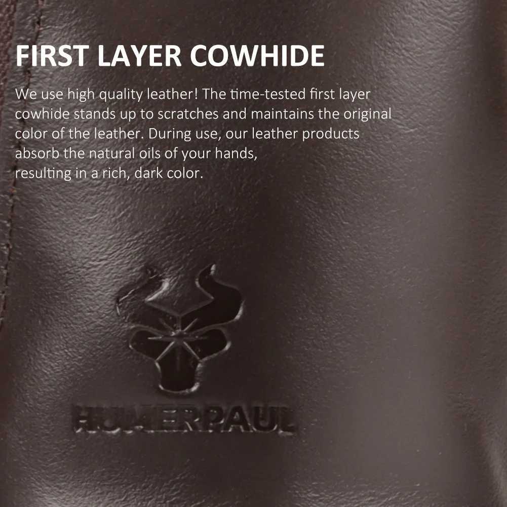 HUMERPAUL Mens Key Bag 100 Genuine Leather Buckets Key Cases Pouch Unisex Fashion Zipper Home Keychain Car Key Storage Bag Z251023