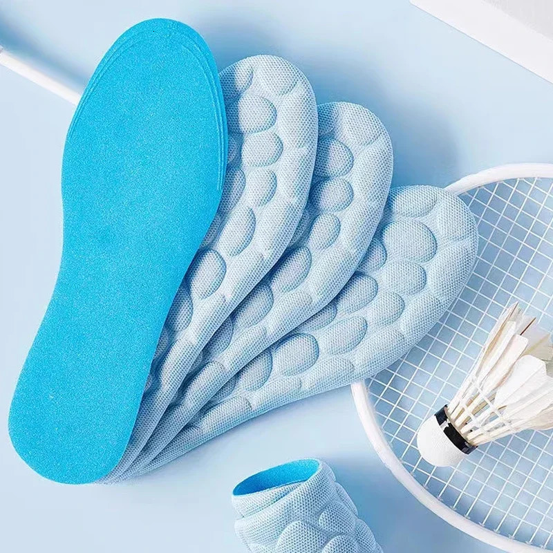 4D Sport Insoles for Shoes Women Men Deodorant Breathable Cushion Running Insoles for Feet Orthopedic Massage Running Care Pads251020