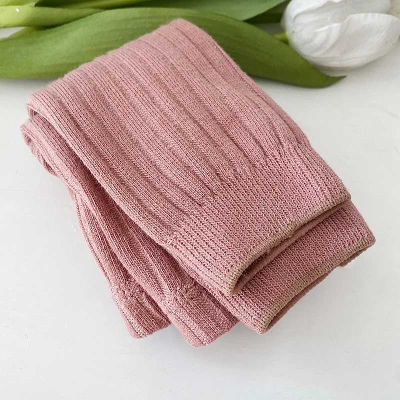 1pcs Spring Autumn Baby Leggings Girls Solid Color Elasticity Leggings Knitwear Girls Leggings Leisure Ribbed LeggingT251024