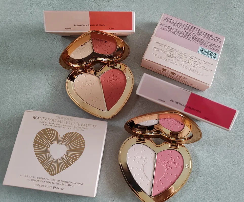 2026 New soulmate palette in 1 Airbrush Love blush 2 colors PINK PEACH Flawless Blusher 13g Health Beauty Face Cheek Cosmetics Blushes High Quality