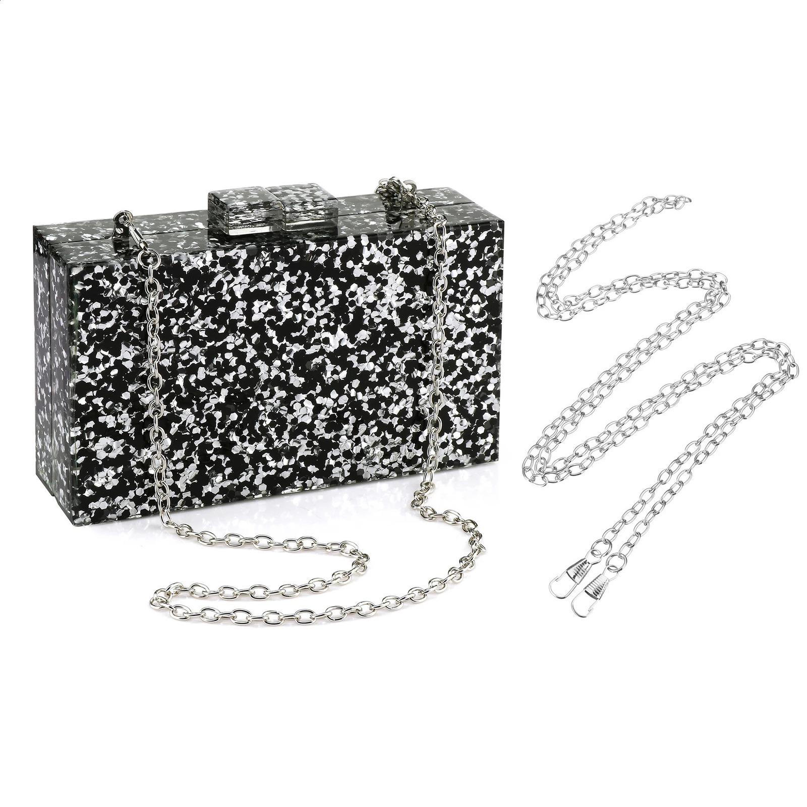 Exquisite Dinner Party Handbag Rectangle Multicolor Geometric Trend ed Acrylic Bag Womens Wedding Party Bag Dinner Bag 251023