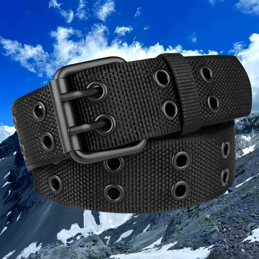 2026 New Men Breathable Nylon Fabric Belt outdoor sport Belt Pin Buckle Trousers Jeans Belt W251024
