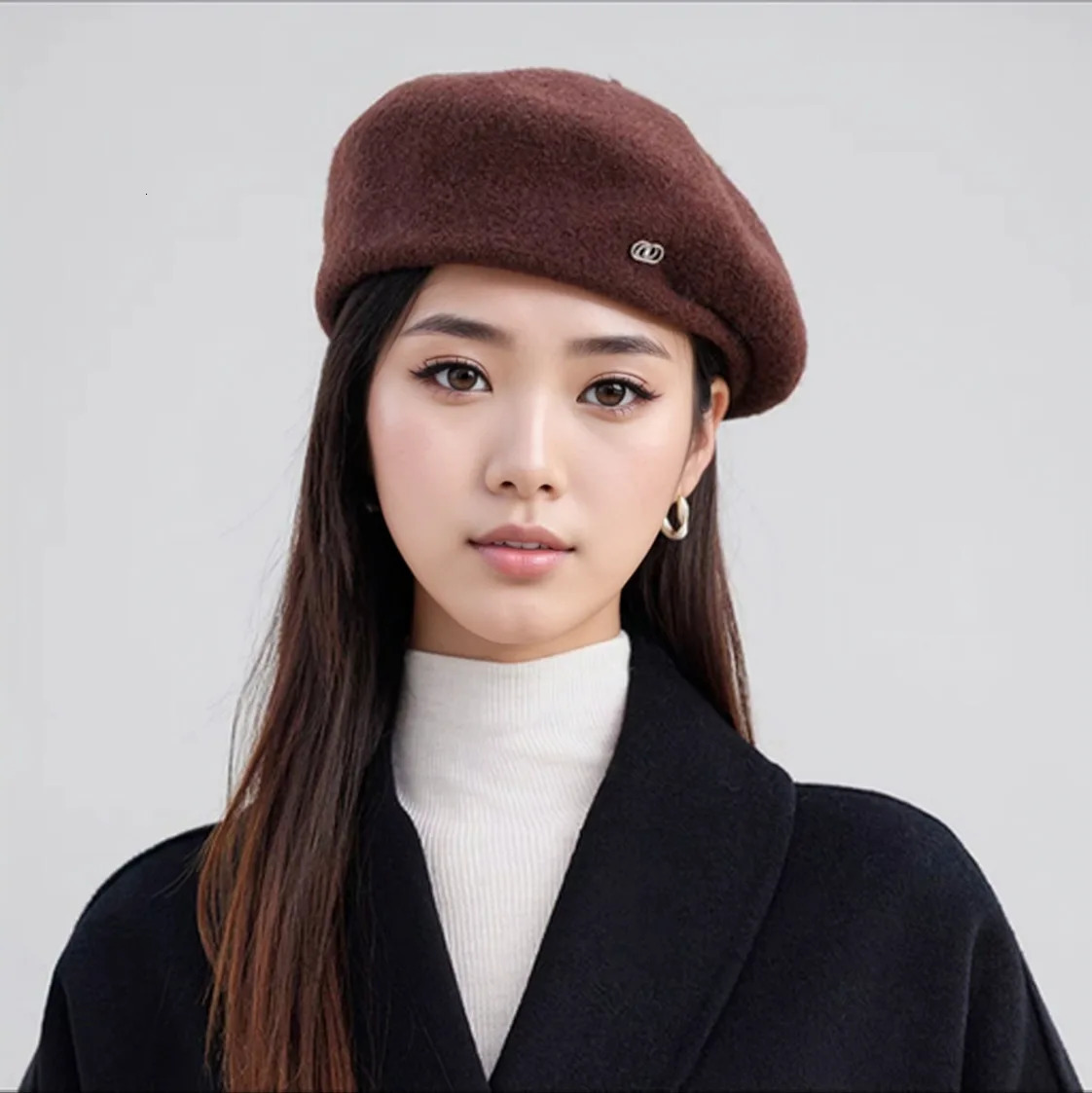 Threedimensional Shaping Beret Wool Octagonal Hat Make Face Look Smaller Retro Painter Hats for Woman Berets Caps for Women 251023