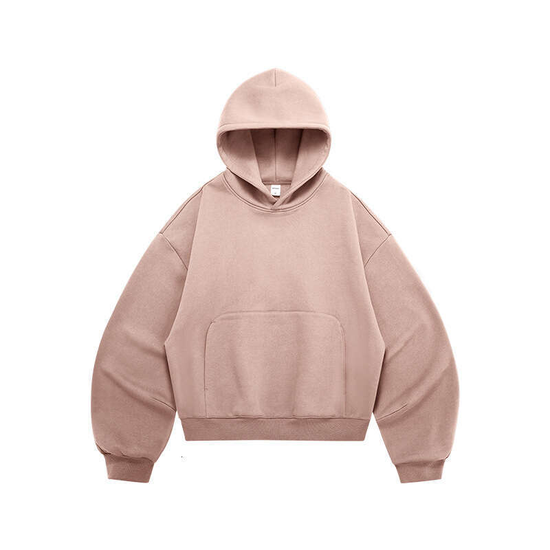 Men's Clothing | Curved Blade Short 25 Winter New American Style Hoodie Eggshell Fleece Sweatshirt