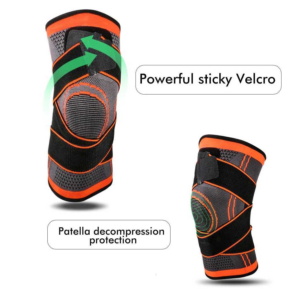 Knee Compression Sleeve with Adjustable Straps for Running Working Out and Sports Wearing Hiking Soccer Basketball Running SportW251024