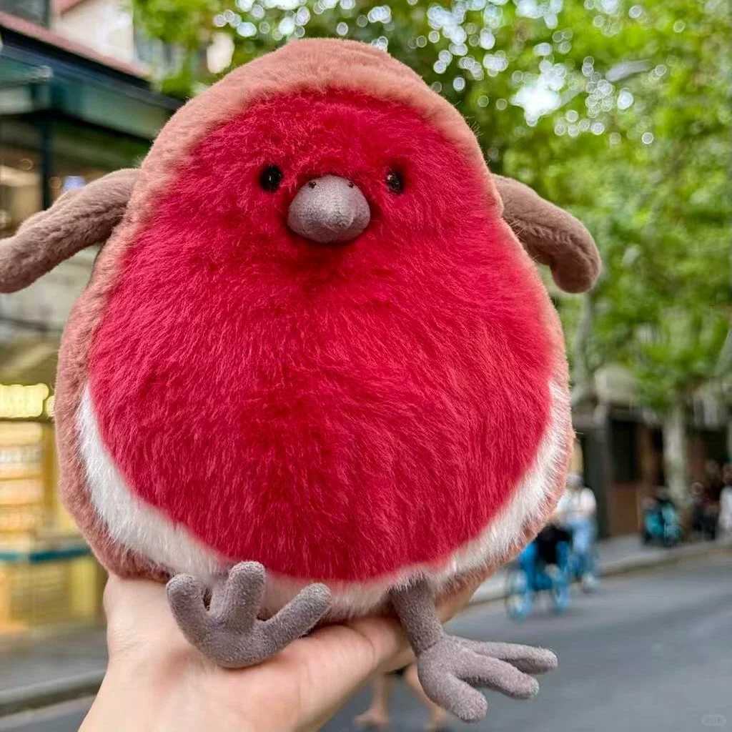 20cm Fat Robin Plushies Stuffed Animal Plum Robin Doll Very Soft Cuddly Plush Bird Toy Cute Fluffy Birthday Gifts Girl Z251024