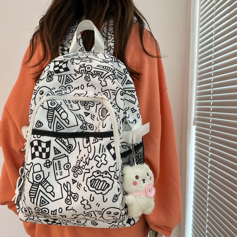 INS Style Cute for Girls High Middle Large Capacity Trendy Backpack Elementary Students Simple Fresh School Bag