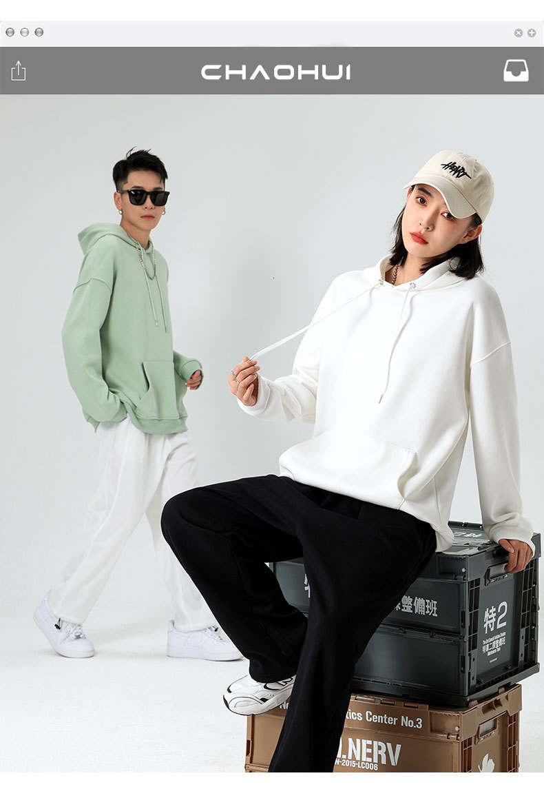 Autumn Winter Heavyweight Pure Cotton Silver Fox Fleece Pullover Sweatshirt Men's Thickened Designer Hoodie Jacket Tracksuit Men Polo Veste Coat 