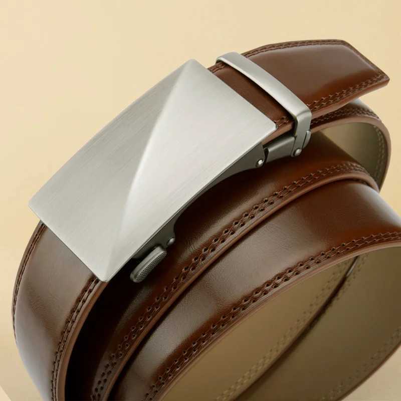 OYIFAN Brand Leather Belts for Men 115cm145cm Automatic belt with ratchet strap Top quality belts luxury belts for men W251024