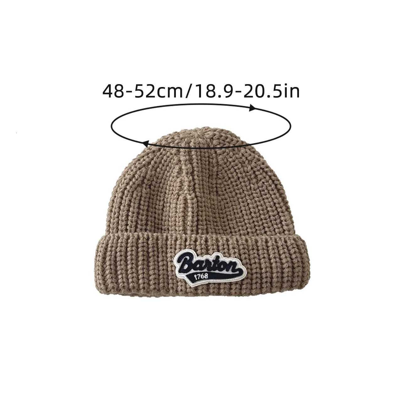 Winter Warm Knitted Baby Hat Letter Kids Boy Girl Cap Beanies Solid Color Soft Toddler Kids Pullover HatL251024