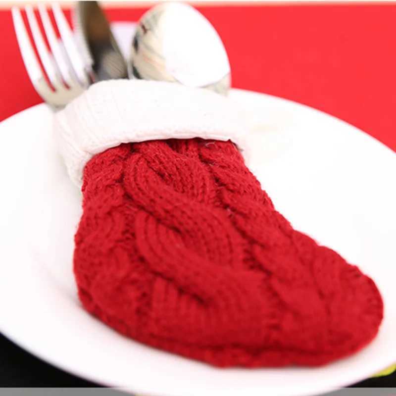 Sock For Gift Home Stocking Mini Christmas Tree Decoration Sock Santa Claus Candy Gift Bag Xmas Party Decorations J251024