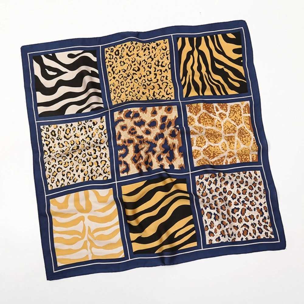 Ninegrid Leopard Print Scarf Men Wen Autumn Winter Imitation Silk Scarf Clothes Bags Accories Scarfs Shl scarf Y251024