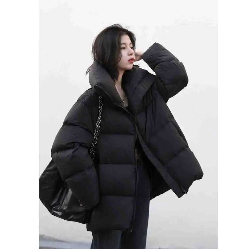 Women's Down Coats Korean Stand Collar Simple Solid Color Warm Casual Jackets Soft Fashion Female Clothing Winter 2025 womens coat