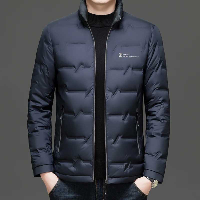 Winter New Men Thicken Down Cotton Parkas Casual Fashion Solid Windproof Stand Collar Zipper Cardigans Warm Coats Z251024