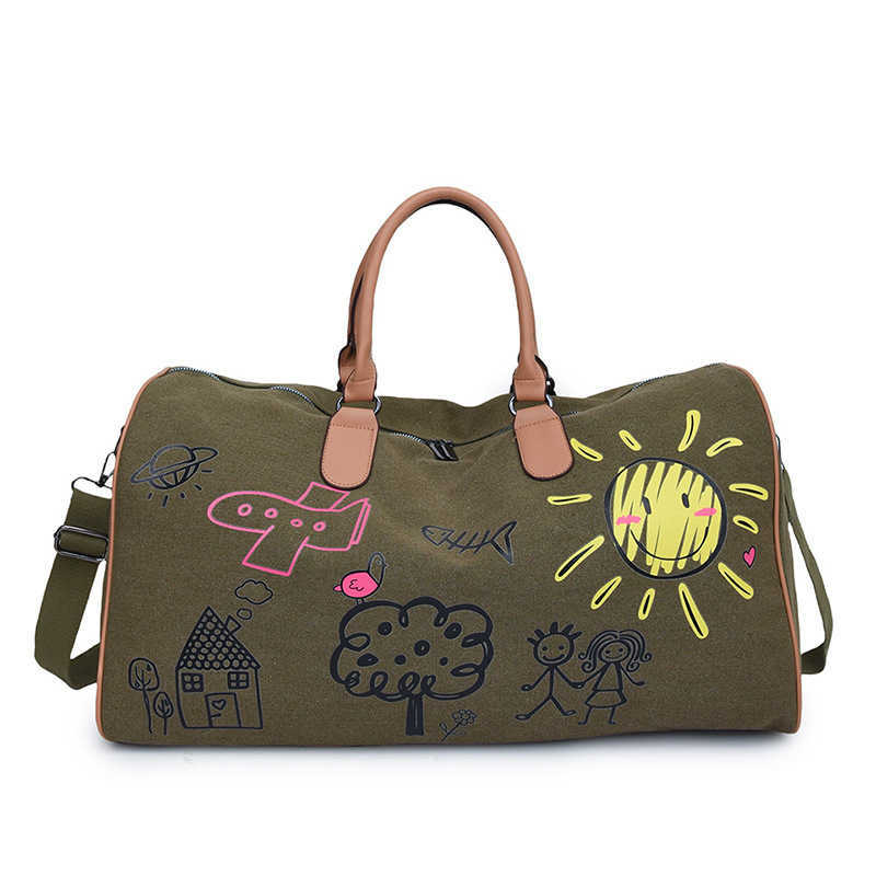 Large Capacity Short Trip Bag Company Gift Unisex Gym Tote Bag Printed Crossbody Bag