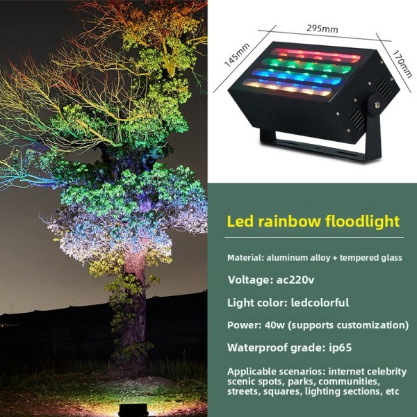 LED Wall Wash Light, RGBW Color Changing Flood Light with Adjustable Bracket, Waterproof Outdoor/Indoor Stage Lighting for Landscape, Building, Event 